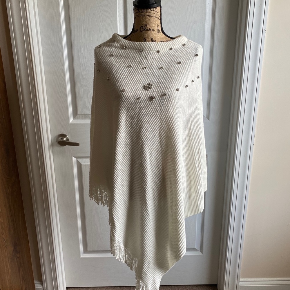 White Charlotte Daniels Poncho Shaw